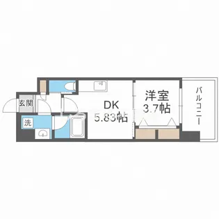 プレジオ難波【12階】の間取り