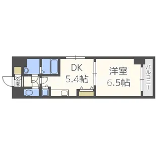 フロンティアタワー九条Ⅲ【7階】の間取り