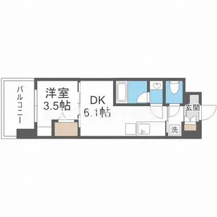 Dimora難波【4階】の間取り