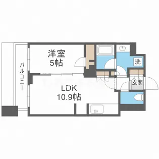 クレヴィアタワー御堂筋本町【706号室】の間取り