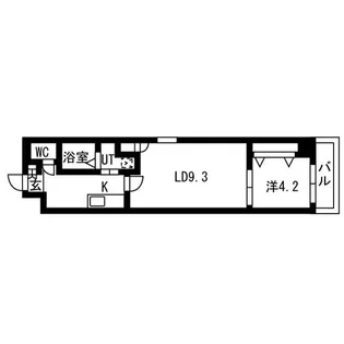 レオンコンフォート南堀江【1103号室】の間取り
