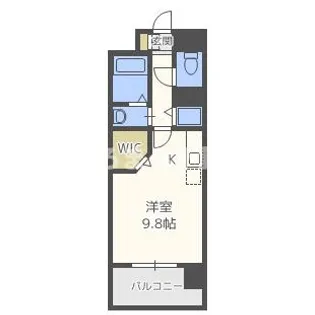 レジディア靱公園【1405号室】の間取り