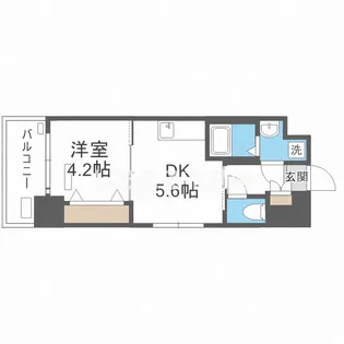 レオンヴァリエ大阪ベイシティ【7階】の間取り