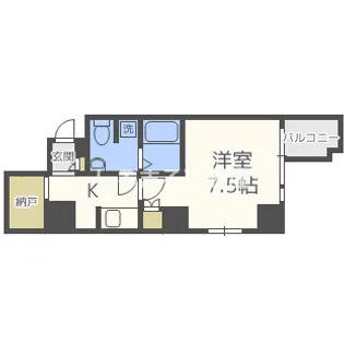 アーデン京町堀イースト【7階】の間取り