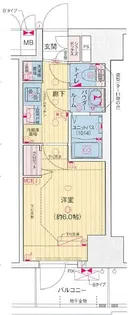 プレサンス天王寺 勝山【202号室】の間取り