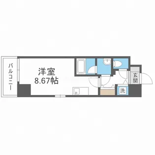 JMFレジデンス大阪福島【1101号室】の間取り