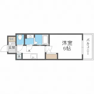 エスリード難波ザ・アーク【5階】の間取り