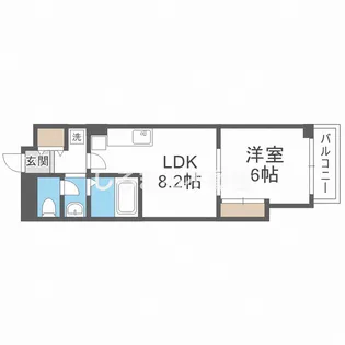 CITY SPIRE桜川Ⅱ【507号室】の間取り