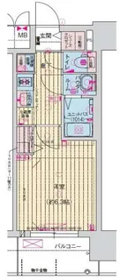 プレサンス緑橋ソレアス【602号室】の間取り