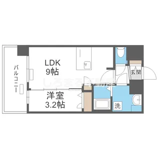 プレサンス緑橋ソレアス【1402号室】の間取り