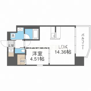プレジオ九条【11階】の間取り