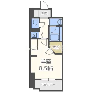 パークキューブ北浜【5階】の間取り