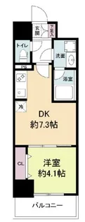 RISING Maison 本町橋【602号室】の間取り