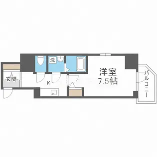 エスリード阿波座ラグジェ【14階】の間取り