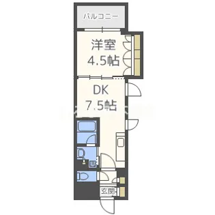 ザ・パークハビオ天満橋【6階】の間取り