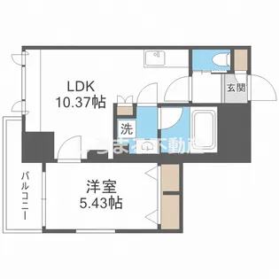 プレジオ難波ASIAN【15階】の間取り