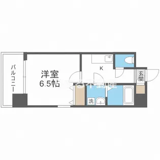 ウエンズ東心斎橋【706号室】の間取り