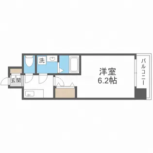 エスリードレジデンス大阪難波【7階】の間取り