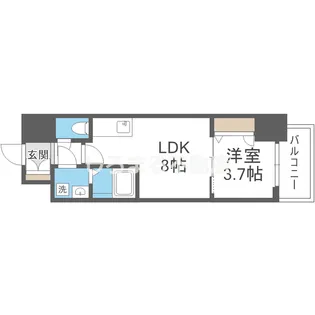 エスリードレジデンス大阪谷町ザ・マークス【13階】の間取り