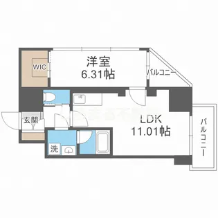 Vinoプレジオ本町【10階】の間取り