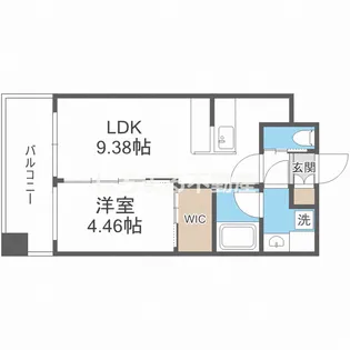 プレジオ難波EURO【8階】の間取り