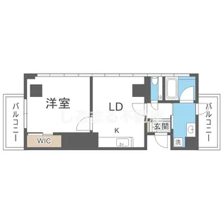 アステリオ北堀江 ザ・メトロタワー【16階】の間取り