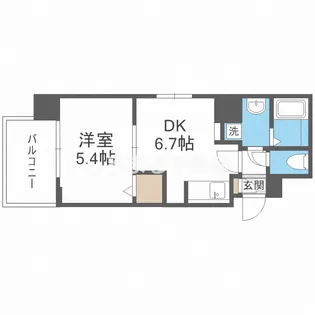 TLRレジデンス難波東【8階】の間取り