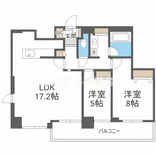 クロスレジデンス大阪新町【22階】の間取り