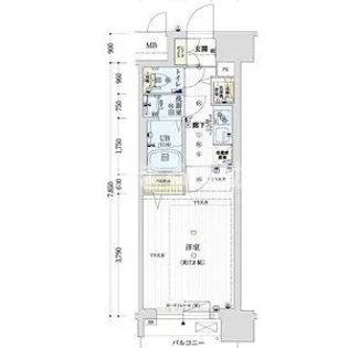 ワールドアイ難波南ポルタ【11階】の間取り