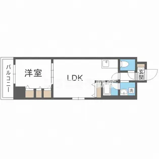 南堀江プライマリーワン【7階】の間取り
