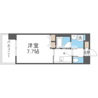 フレンシアノイエ難波南【803号室】の間取り