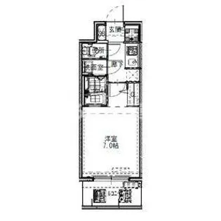 S-RESIDENCEドーム前千代崎【8階】の間取り