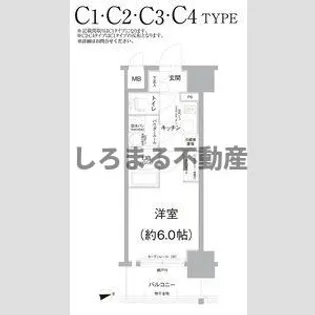エスリード難波ザ・アーク【9階】の間取り