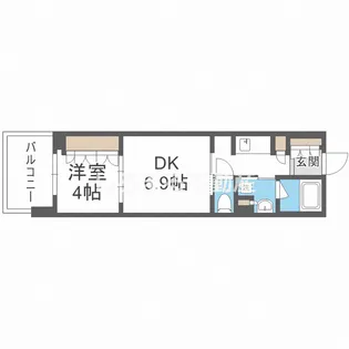 OPUS RESIDENCE SHINSAIBASHISOUTH【6階】の間取り