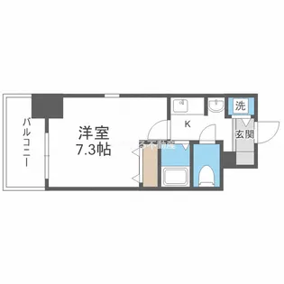 La Douceur難波東【1301号室】の間取り