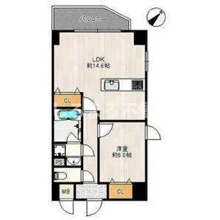 レクシア千代崎【5階】の間取り