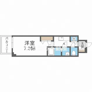 プランドール北浜【15階】の間取り