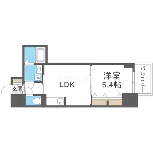 S-RESIDENCE阿波座bouncy【2階】の間取り