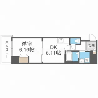レジデンス朝潮橋【8階】の間取り