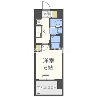 エステムコート梅田・茶屋町Ⅲネクスタ【7階】の間取り