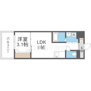 セオリー大阪ハーバーDOOR【2階】の間取り