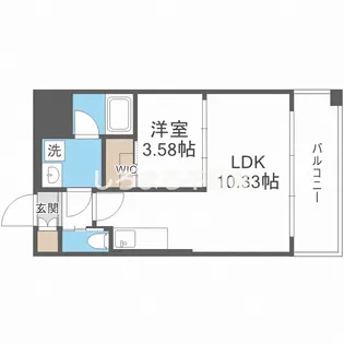 プレジオ弁天町EURO【3階】の間取り