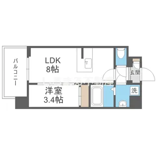 エスリードレジデンス大阪福島シティスクエア【10階】の間取り