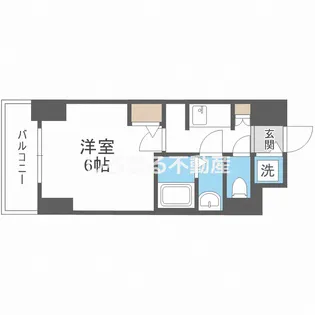 S-RESIDENCE南堀江【6階】の間取り