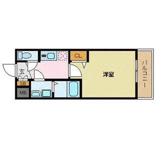 レジュールアッシュ心斎橋リュクス【11階】の間取り