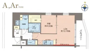 プレジオ松屋町【11階】の間取り