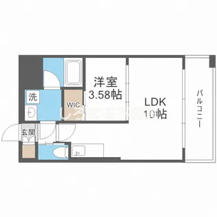 プレジオ弁天町EURO【5階】の間取り