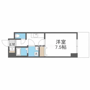 アスヴェル梅田WEST【7階】の間取り