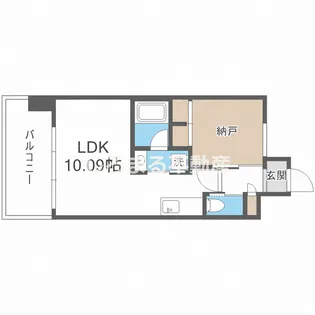 プレジオ難波【3階】の間取り