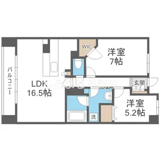 CITY SPIRE難波グレイス【14階】の間取り